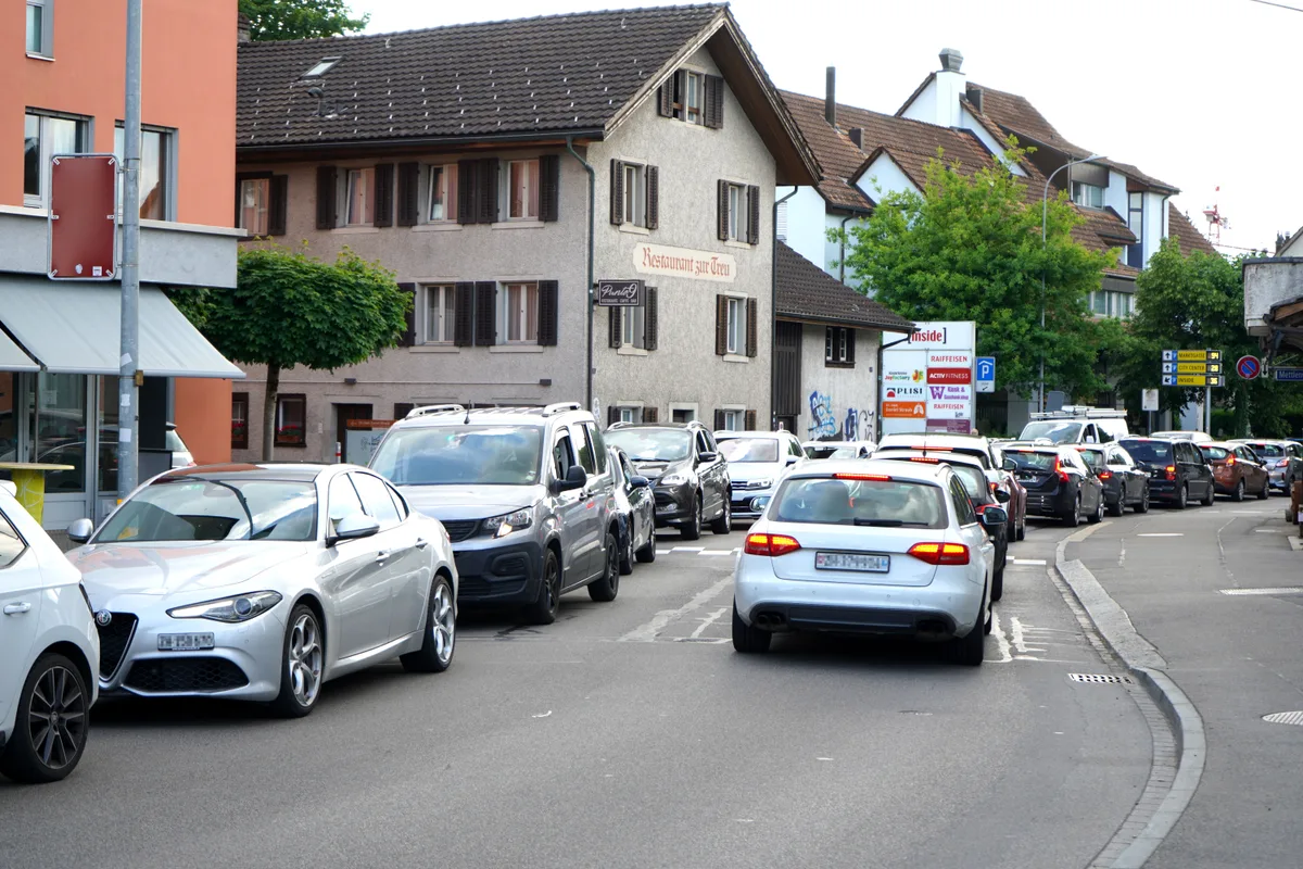 Stausituation in einer Innenstadt